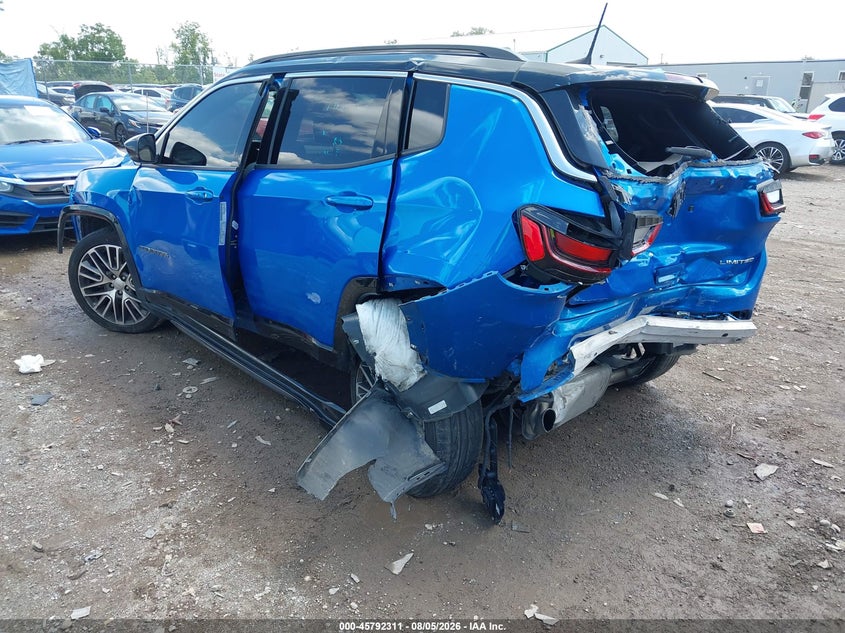 Vin: 3c4njdcnxpt500679, lot: 46291142, jeep compass limited 4x4 20233