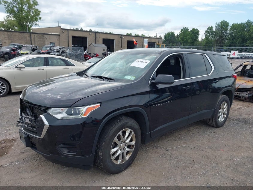 Vin: 1gnevfkw7jj205488, lot: 46291161, chevrolet traverse ls 20182