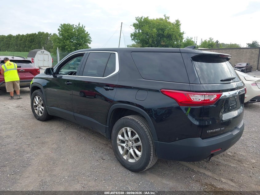 Vin: 1gnevfkw7jj205488, lot: 46291161, chevrolet traverse ls 20183