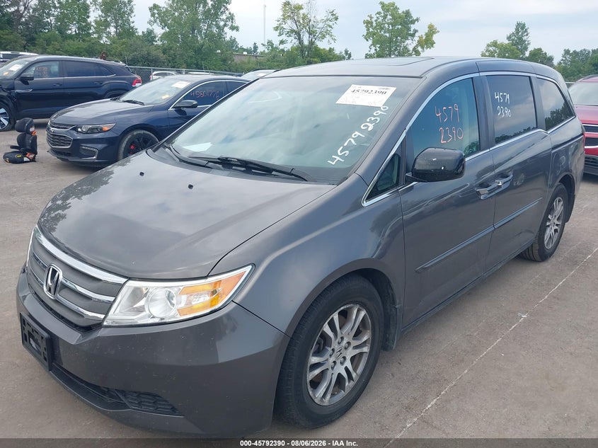 Vin: 5fnrl5h68bb087719, lot: 46291221, honda odyssey ex-l 20112