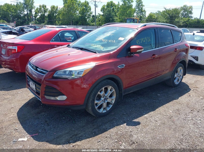 Vin: 1fmcu9j9xeud57670, lot: 46291233, ford escape titanium 20142