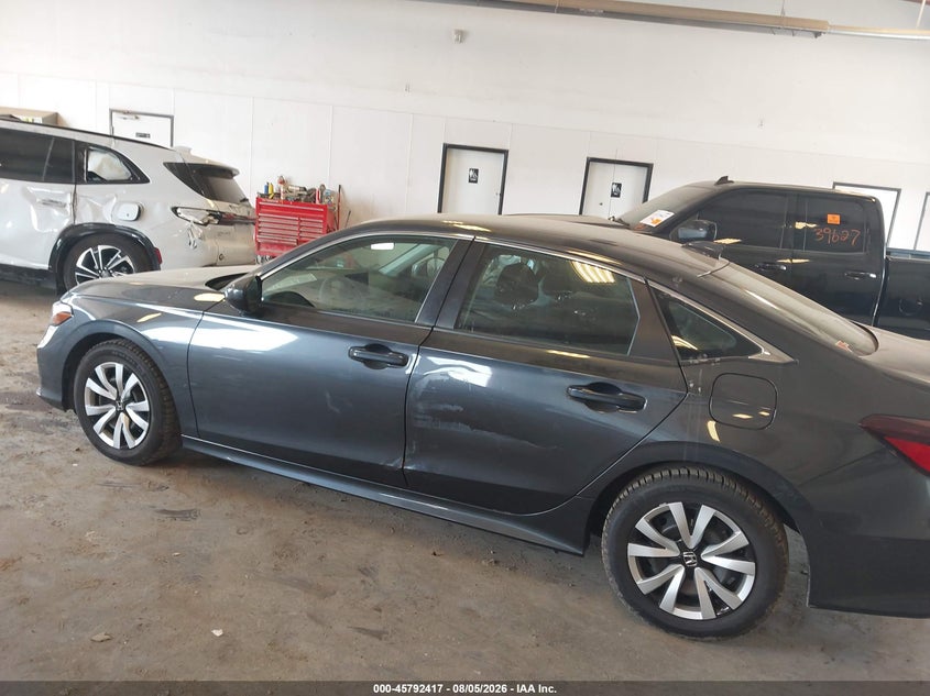 Vin: 2hgfe2f2xsh524496, lot: 46291248, honda civic lx 20253