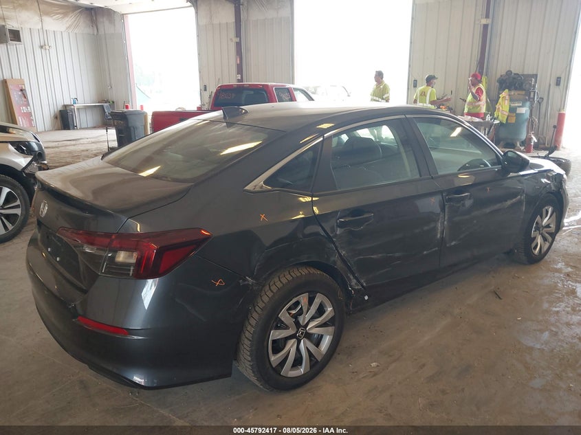Vin: 2hgfe2f2xsh524496, lot: 46291248, honda civic lx 20254