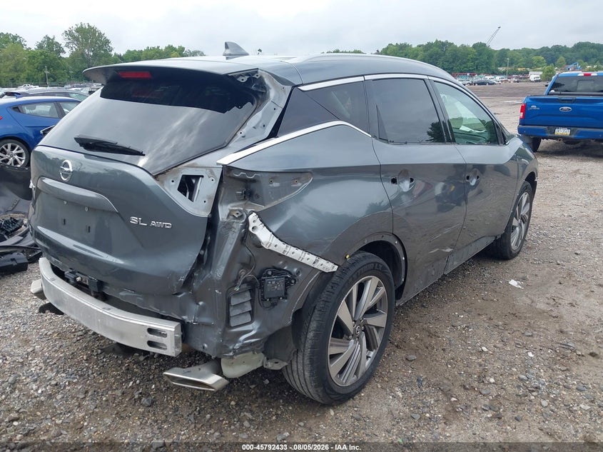 Vin: 5n1az2cs8ln159547, lot: 46291264, nissan murano sl intelligent awd 20204