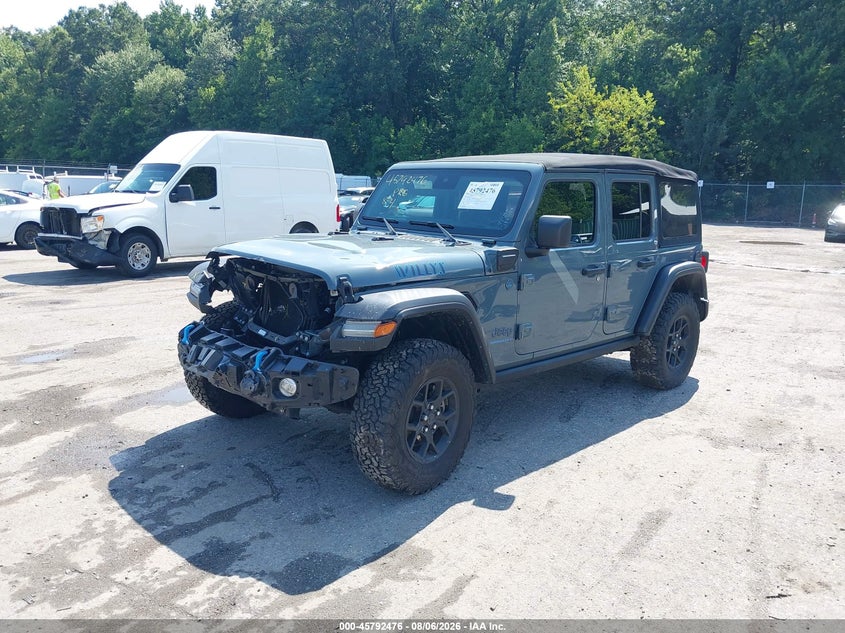 Vin: 1c4rjxn62rw186483, lot: 46291307, jeep wrangler 4xe willys 4xe 20242