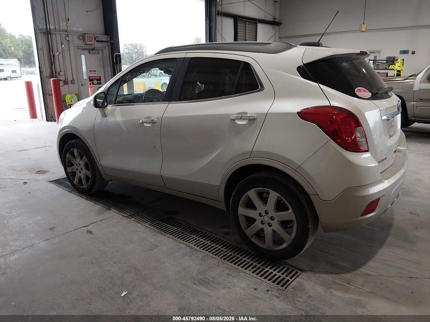 Vin: kl4cjgsb5fb175613, lot: 46291321, buick encore leather 20153