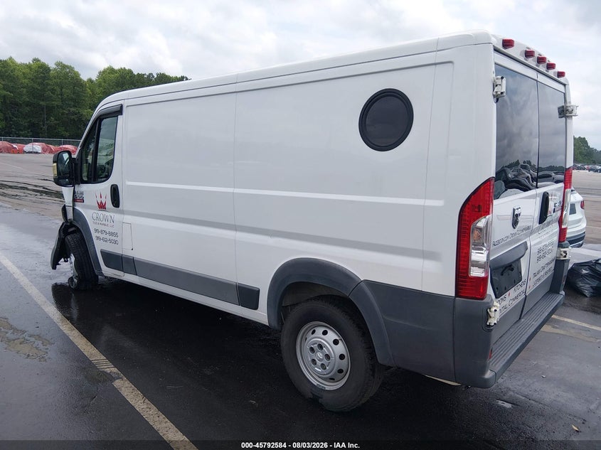 Vin: 3c6trvag6ge114167, lot: 46291415, ram promaster 1500 low roof 20163