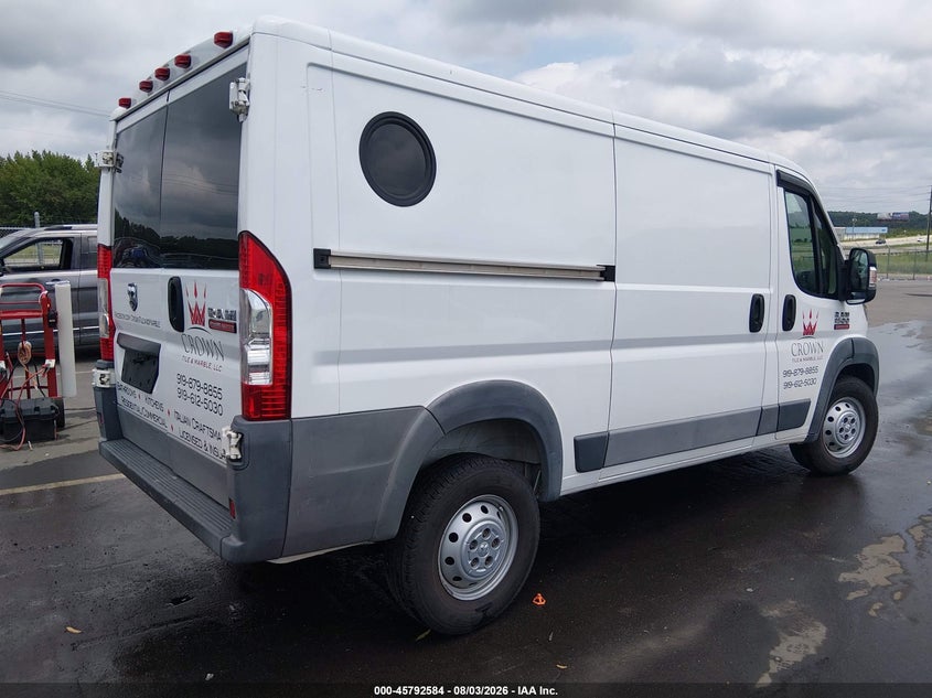 Vin: 3c6trvag6ge114167, lot: 46291415, ram promaster 1500 low roof 20164