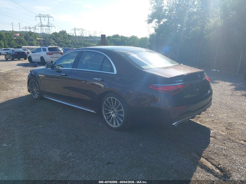 Vin: w1k6g7gb1ma035531, lot: 46291430, mercedes-benz s 580 4matic 20213