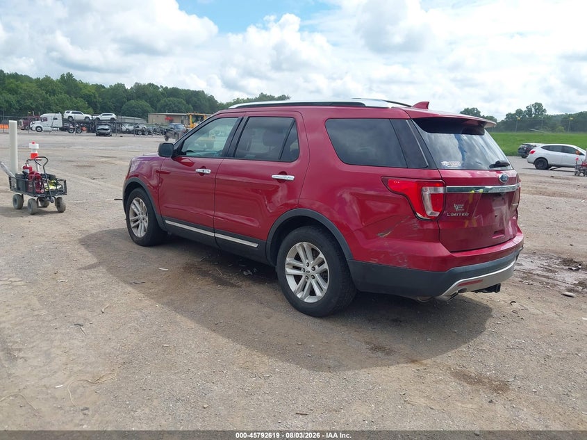 Vin: 1fm5k7f89ggb85877, lot: 46291449, ford explorer limited 20163