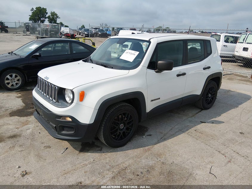 Vin: zaccjaab0hpf66651, lot: 46291527, jeep renegade sport 20172
