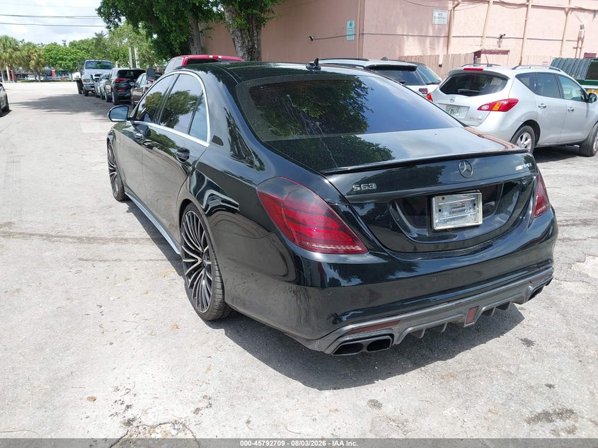 Vin: wddug7jb7fa072196, lot: 46291540, mercedes-benz s 63 amg 4matic 20153