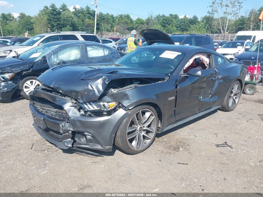 Vin: 1fa6p8cf2g5235345, lot: 46291713, ford mustang gt premium 20162