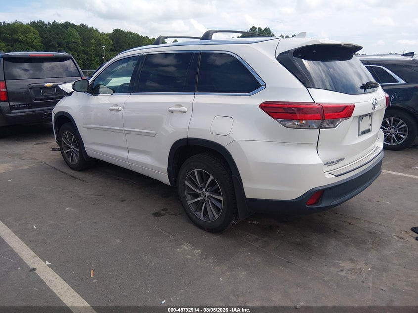Vin: 5tdkzrfh9js545516, lot: 46291745, toyota highlander xle 20183