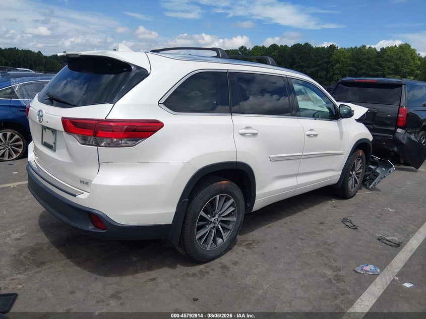 Vin: 5tdkzrfh9js545516, lot: 46291745, toyota highlander xle 20184