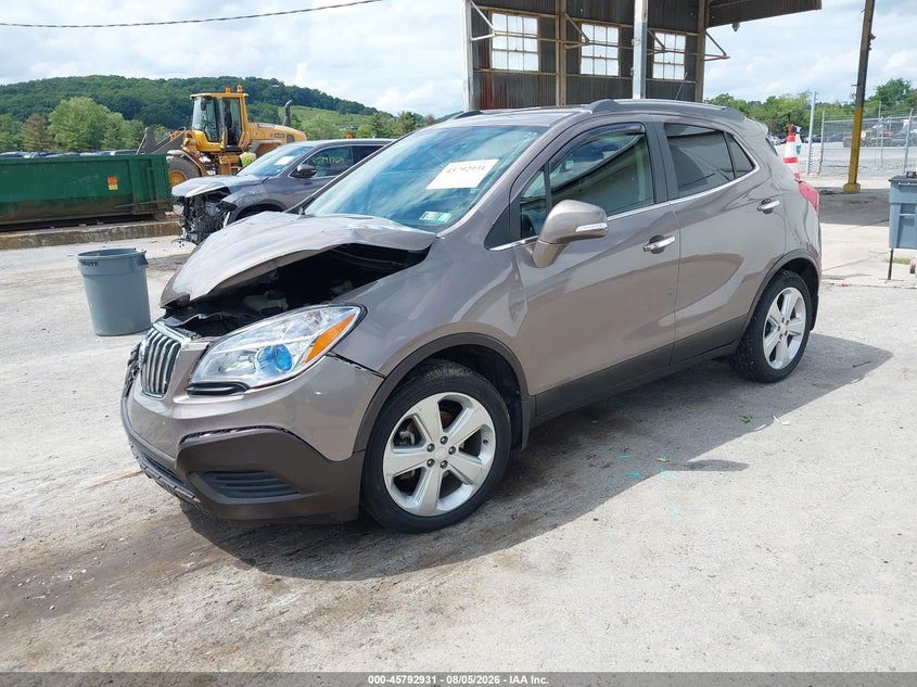 Vin: kl4cjesbxfb166801, lot: 46291761, buick encore 20152