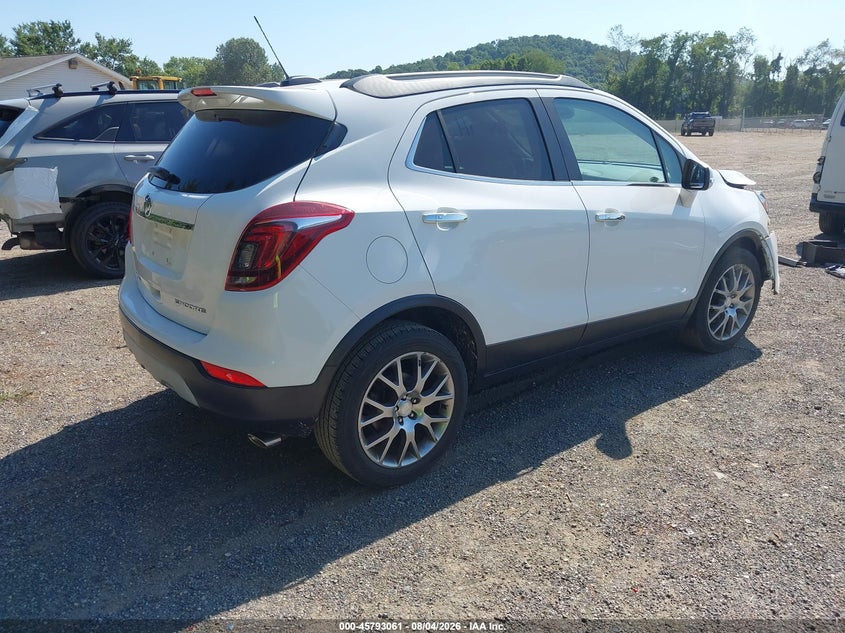 Vin: kl4cj1sb3hb142836, lot: 46291892, buick encore sport touring 20174