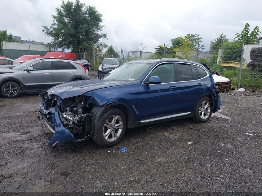 Vin: 5uxty5c08m9f48104, lot: 46292003, bmw x3 xdrive30i 20212