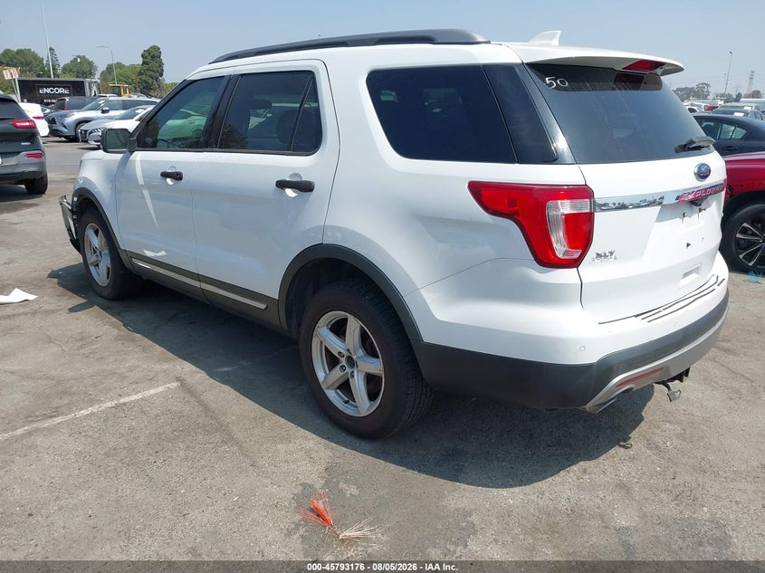 Vin: 1fm5k8d8xggd11530, lot: 46292007, ford explorer xlt 20163