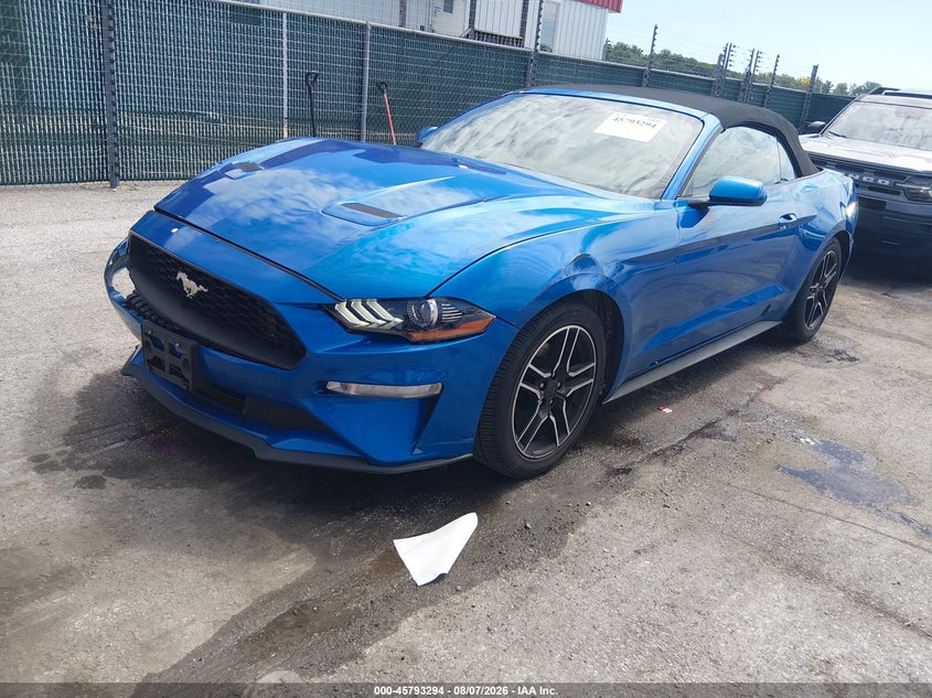 Vin: 1fatp8uh2m5105273, lot: 46292125, ford mustang ecoboost premium 20212