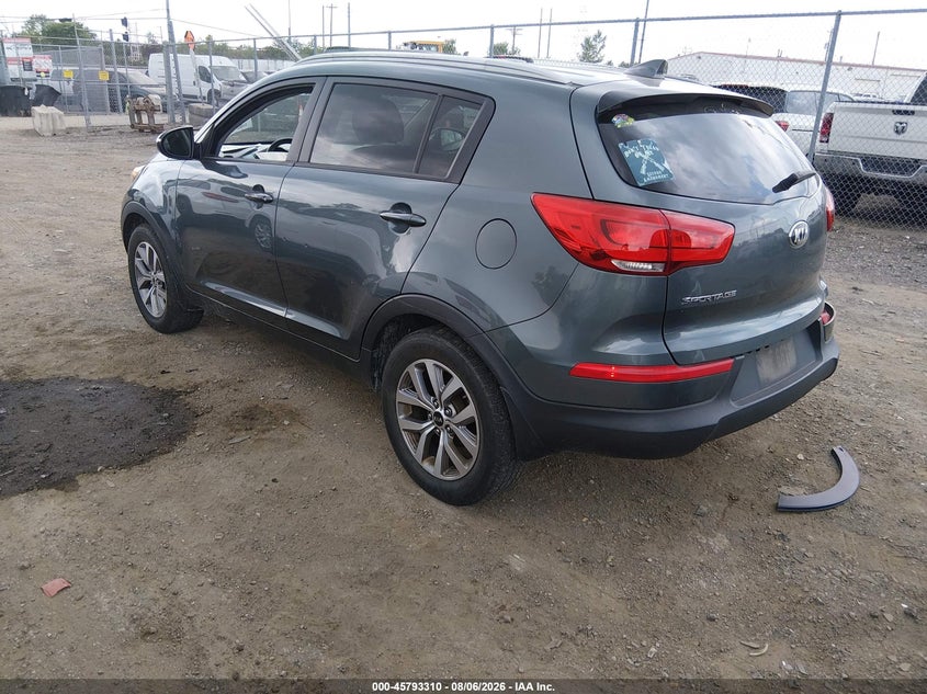 Vin: kndpb3ac6f7763207, lot: 46292141, kia sportage lx 20153