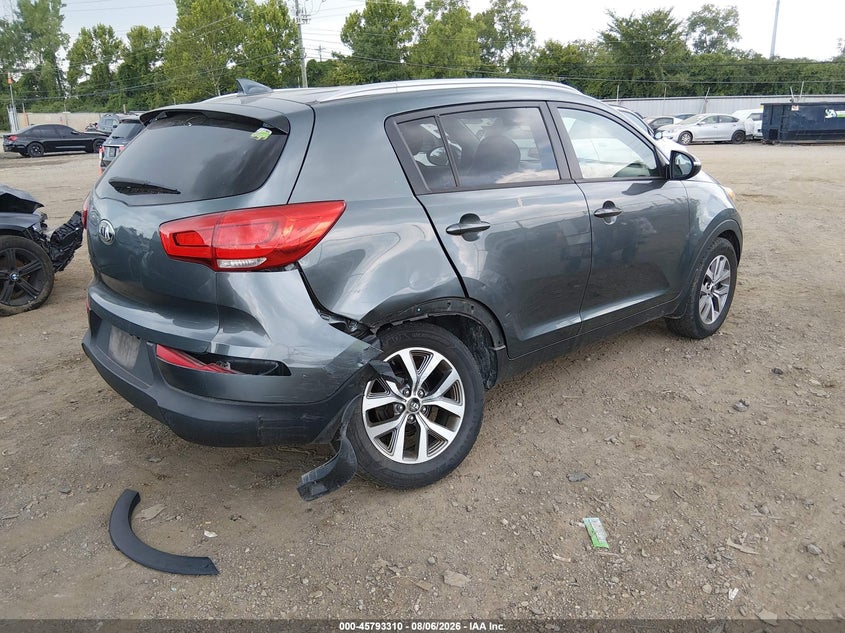 Vin: kndpb3ac6f7763207, lot: 46292141, kia sportage lx 20154
