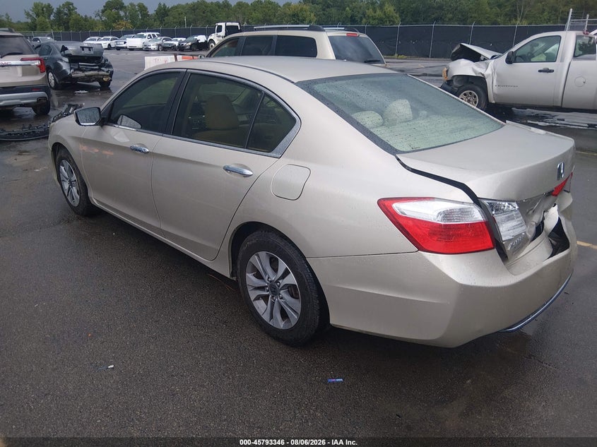Vin: 1hgcr2f31da220538, lot: 46292177, honda accord lx 20133