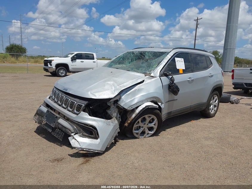 Vin: 3c4njdbn2rt107862, lot: 46292186, jeep compass latitude 4x4 20242