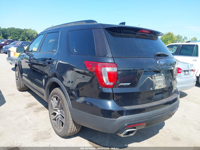 Vin: 1fm5k8gt7ggb93100, lot: 46292231, ford explorer sport 20163