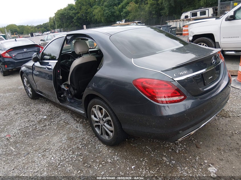 Vin: 55swf4kb1gu145427, lot: 46292280, mercedes-benz c 300 4matic 20163