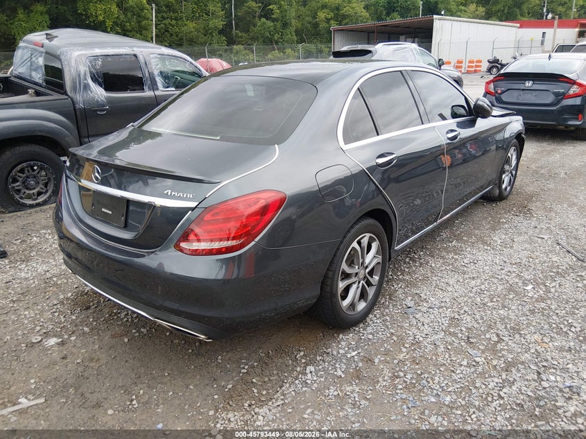 Vin: 55swf4kb1gu145427, lot: 46292280, mercedes-benz c 300 4matic 20164