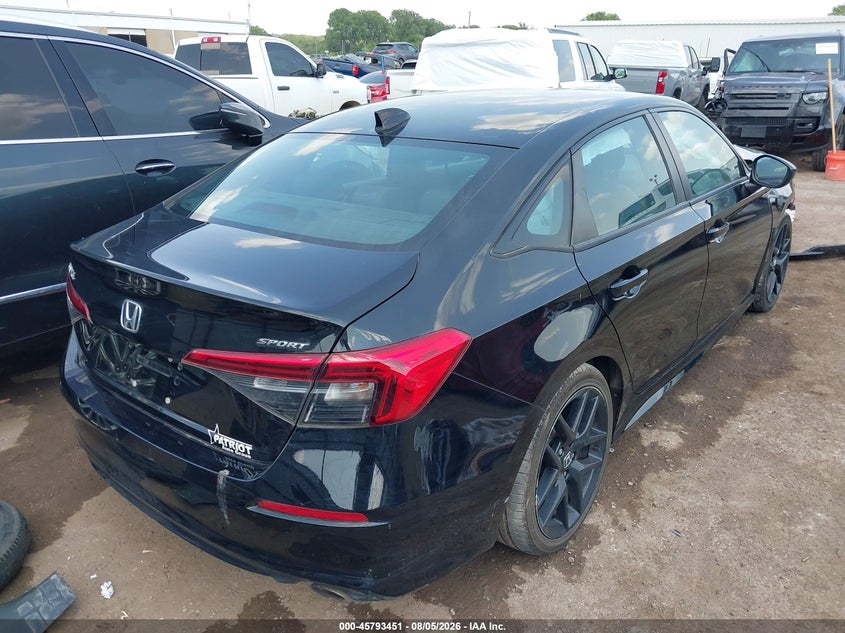 Vin: 2hgfe2f53nh593335, lot: 46292282, honda civic sport 20224