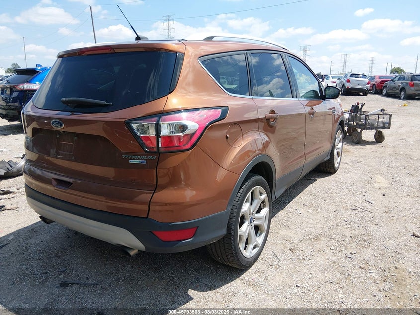 Vin: 1fmcu9jd9hue89974, lot: 46292339, ford escape titanium 20174