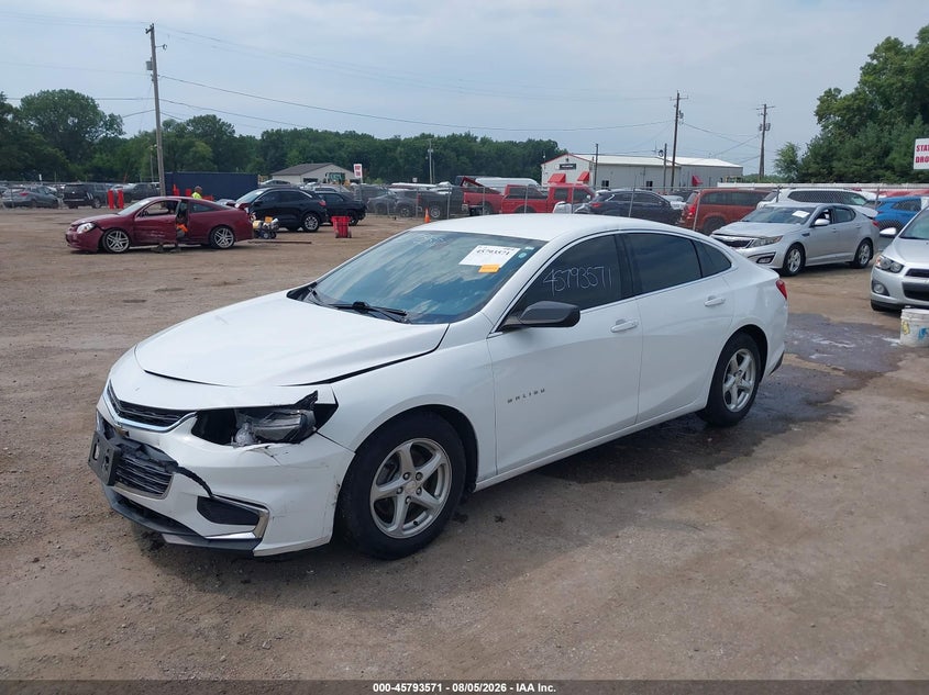 2017 Chevrolet Malibu, Удар спереду, IAAI, VIN 1G1ZB5ST8HF141793 — фото 2