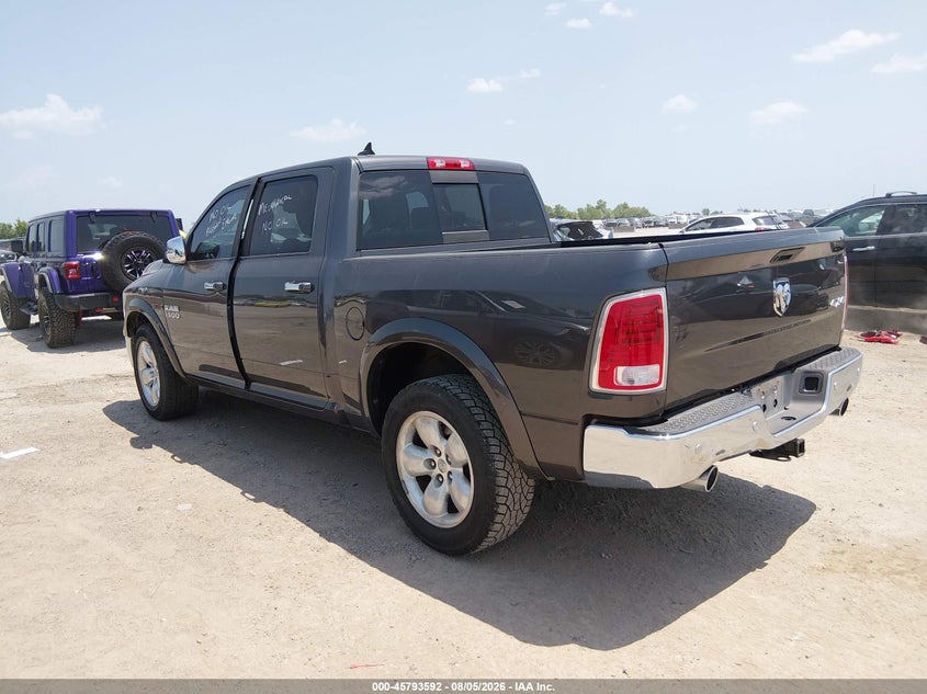 Vin: 1c6rr7nm3js354691, lot: 46292423, ram 1500 laramie  4x4 5'7 box 20183