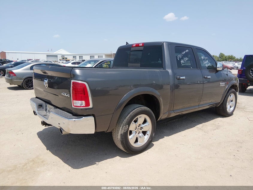 Vin: 1c6rr7nm3js354691, lot: 46292423, ram 1500 laramie  4x4 5'7 box 20184