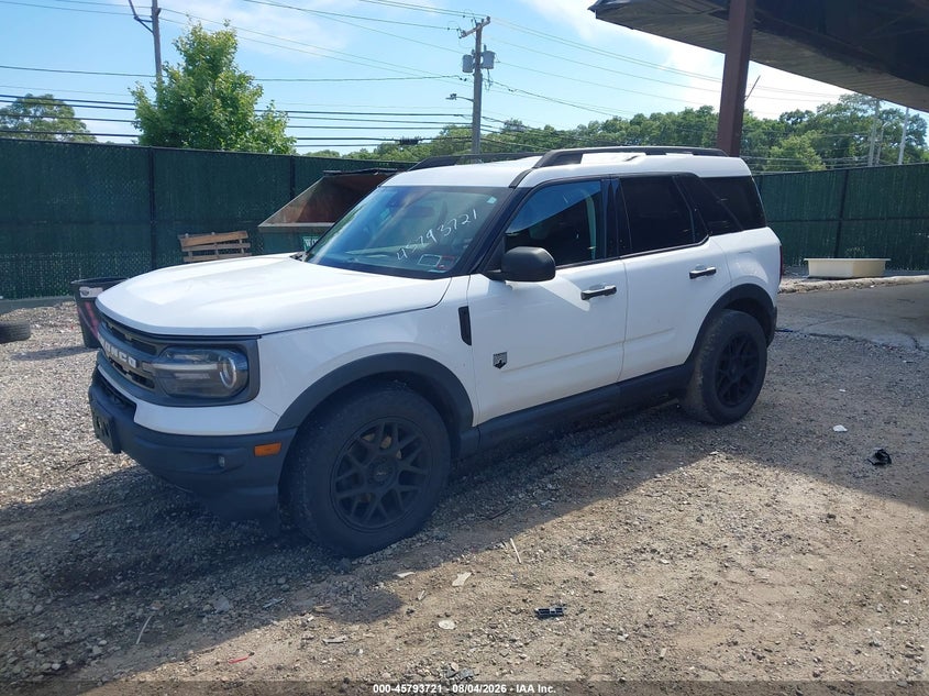Vin: 3fmcr9b63mra84857, lot: 46292552, ford bronco sport big bend 20212