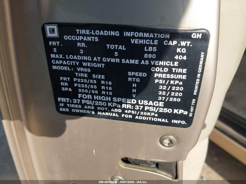 1998 CADILLAC CATERA SEDAN 3.0L V-6 DOHC, 200HP