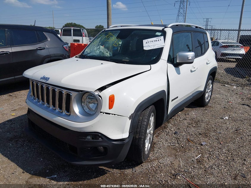 Vin: zaccjadt5gpc79602, lot: 46292674, jeep renegade limited 20162