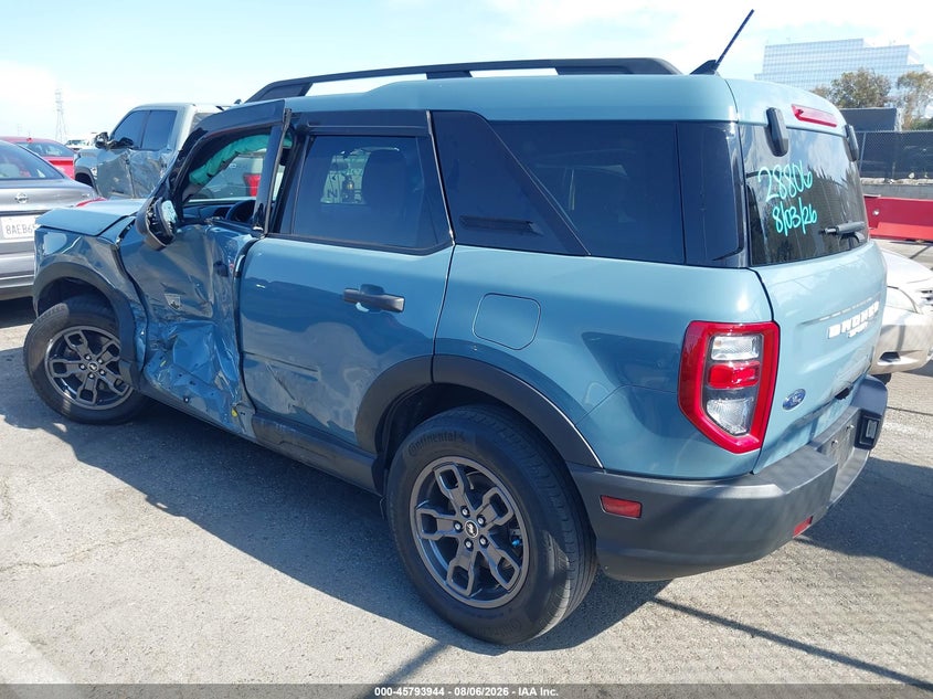 Vin: 3fmcr9b66nrd65648, lot: 46292775, ford bronco sport big bend 20223