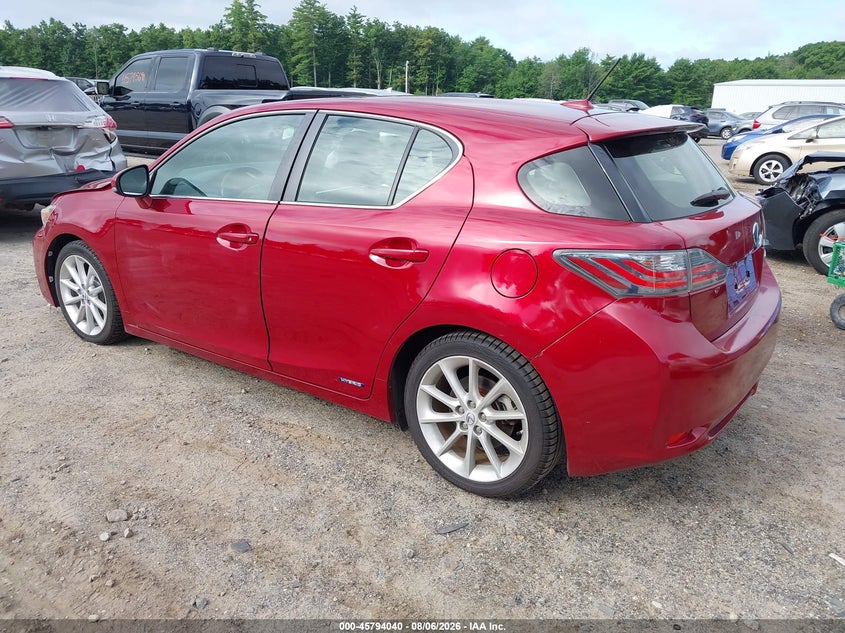 Vin: jthkd5bh5c2082165, lot: 46292871, lexus ct 200h premium 20123
