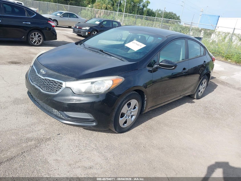 Vin: knafk4a6xg5542540, lot: 46292902, kia forte lx 20162