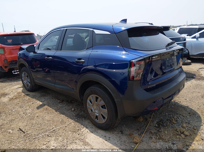 Vin: 3n8ap6bb3sl374551, lot: 46292924, nissan kicks s intelligent awd 20253