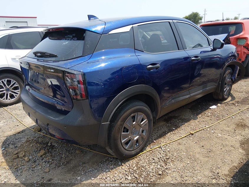 Vin: 3n8ap6bb3sl374551, lot: 46292924, nissan kicks s intelligent awd 20254