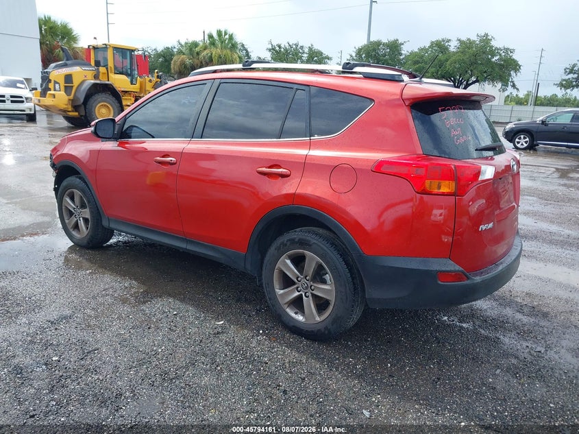 Vin: jtmwfrev1fj035988, lot: 46292992, toyota rav4 xle 20153