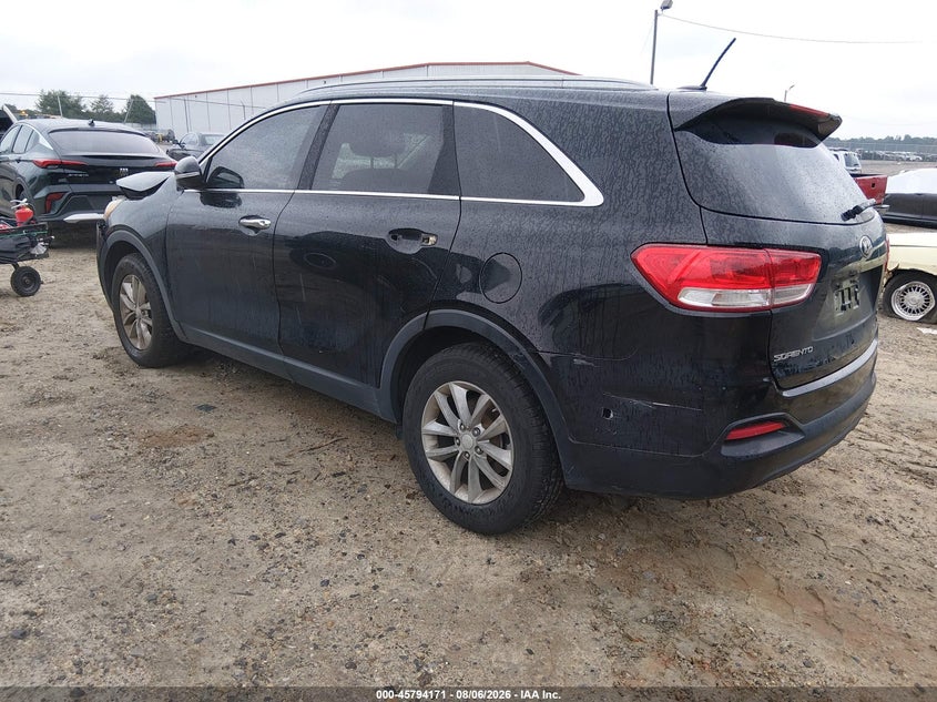 Vin: 5xypg4a35gg117605, lot: 46293002, kia sorento 2.4l lx 20163