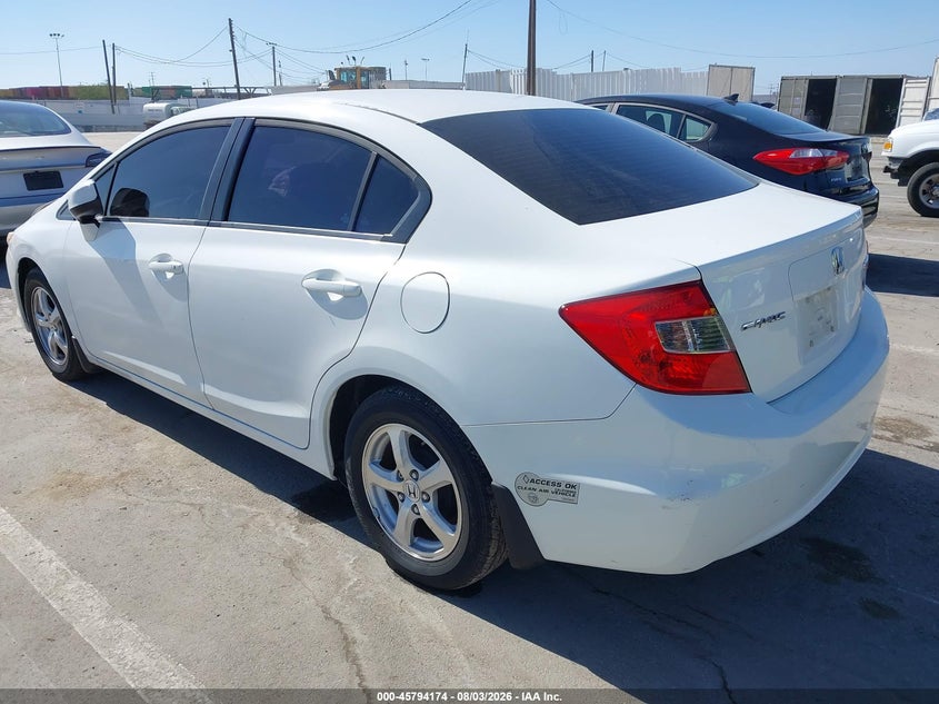 Vin: 19xfb5f55ce000821, lot: 46293005, honda civic natural gas 20123