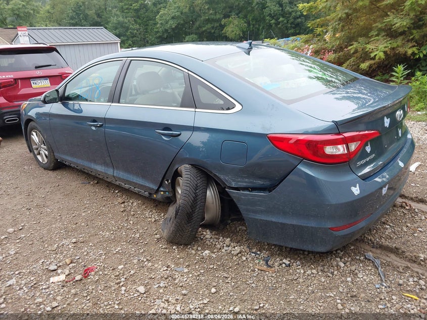 Vin: 5npe24afxgh377765, lot: 46293049, hyundai sonata se 20163