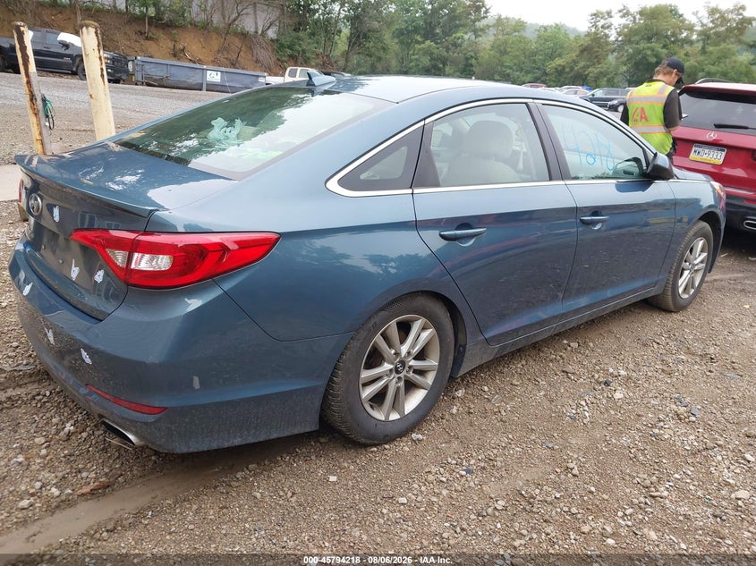 Vin: 5npe24afxgh377765, lot: 46293049, hyundai sonata se 20164