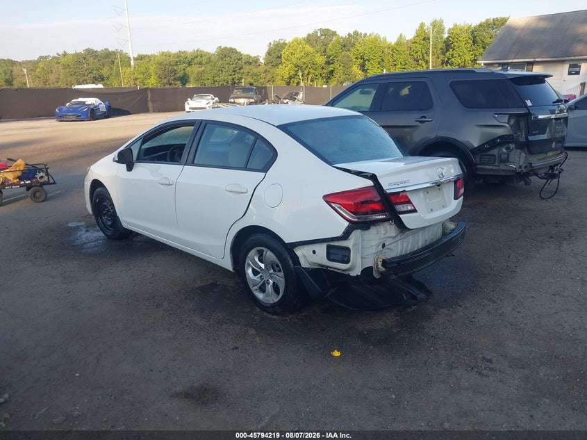 Vin: 19xfb2f58ee033183, lot: 46293050, honda civic lx 20143